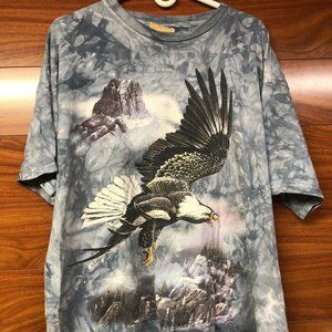 VTG Men's 1997 The Mountain Bald Eagle Ted Blaylock Tie Dye T-shirt XLarge
